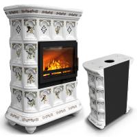 КимрПечь Истра пристенный Птицы (комплектация: Облицовка для топок Ладья-700, Erik-700)