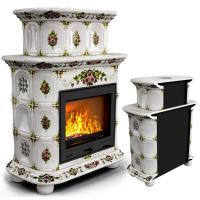 КимрПечь Прованс пристенный двухъярусный Лето (топка: Ладья-700) (топка: Ладья-700)