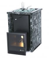 Печь для бани ИзиСтим Анапа в трехстороннем кожухе Пироксенит с открытым верхом