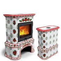 КимрПечь Прованс с дровником центральный Маки (топка: Ладья-700)