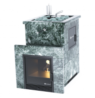 Печь для бани ИзиСтим Анапа М2 в полноценном кожухе Змеевик с открытым верхом