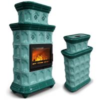 КимрПечь Истра центральный двухъярусный Волна (комплектация: Облицовка для топок Ладья-600, Antek)