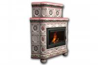 Камин КимрПечь Медальон угловой двухярусный Розы