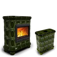 КимрПечь Изразцовый камин Медальон центральный Хвоя (топка: Ладья-700) (топка: Ладья-700)