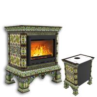 КимрПечь Изразцовая печь Кострома пристенный Июнь (топка: Ладья-700) (топка: Ладья-700)
