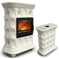 КимрПечь Печь для дома на дровах Истра центральный Ваниль (комплектация: Ладья-600)