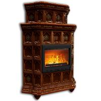 КимрПечь Истра угловой двухъярусный Каштан (комплектация: Ладья-700)