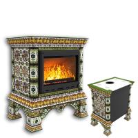 КимрПечь Изразцовая печь Кострома пристенный Август (топка: Ладья-600) (топка: Ладья-600)