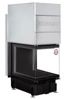 Каминная топка Экокамин ДЕЛЬТА 700 PB три стекла подовое горение принтинг черный шамот