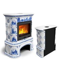 КимрПечь Прованс с дровником пристенный Голландия (топка: Ладья-700)