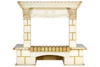 Портал Pierre Luxe угловой - Шампань / Слоновая кость с патиной