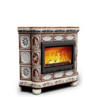 КимрПечь Изразцовый камин Медальон угловой Модерн (топка: Ладья-700)