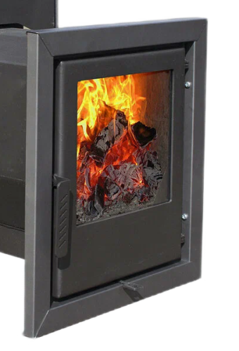 Печь для бани Варвара Мини укороченная топка стекло