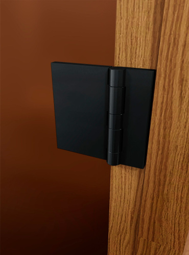 Дверь DoorWood стеклянная для сауны и бани "ФАВОРИТ ЧЕРНЫЙ (BLACK) бронза матовая"