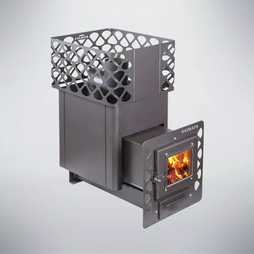 Печь для бани Варвара Теремок Удлиненная топка
