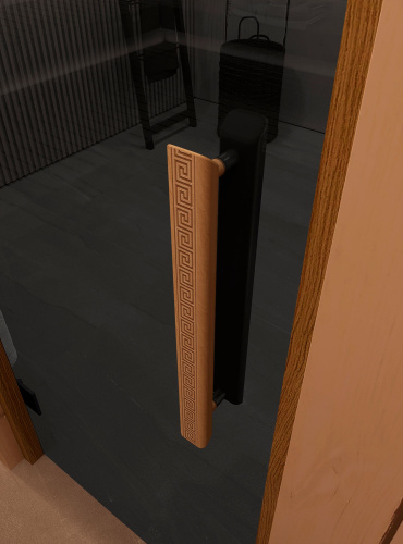 Дверь DoorWood стеклянная для сауны и бани "ФАВОРИТ ЧЕРНЫЙ (BLACK) графит прозрачный"
