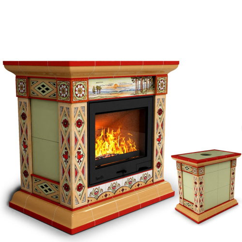 КимрПечь Билибин центральный Лето (топка: Ладья-600) (топка: Ладья-600)