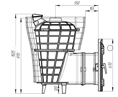 Печь для бани «Атмосфера V» сетка нержавейка ПроМеталл