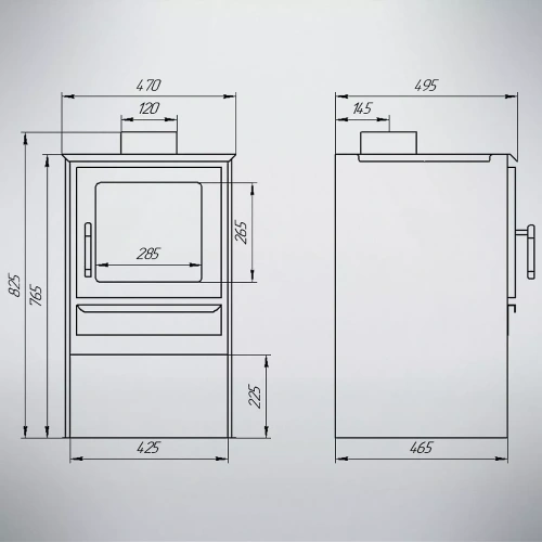 Печь-камин Варвара Гармония 105 плитка