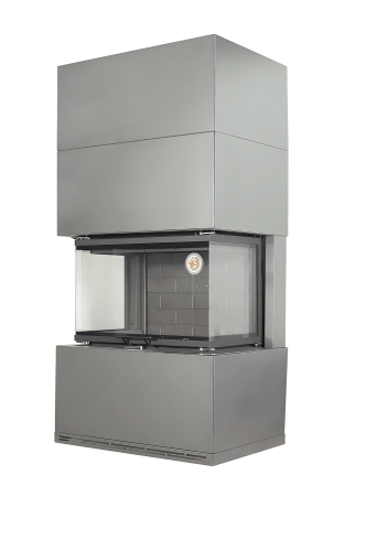 Камин РОДОС 800 ГРАФИТ шамот черный Экокамин