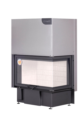 Топка Экокамин ДЕЛЬТА 800 R два стекла правая принтинг