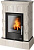 Печь-камин ABX Britania KPI, кафельный цоколь - вставка КОМБО, с допуском воздуха извне