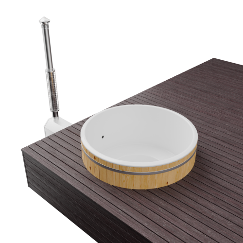 Купель БОНДАРСПА (BONDARSPA) встраиваемая в террасу. Не полное погружение.