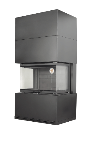 Камин РОДОС 800 ЧЕРНЫЙ шамот черный Экокамин