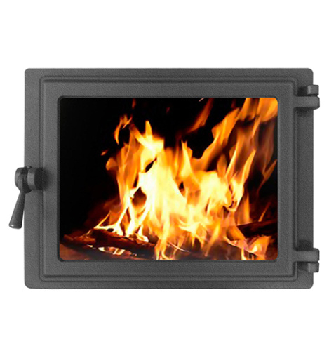 Дверка Везувий ЭТНА каминная Панорама (Правая) 545*415