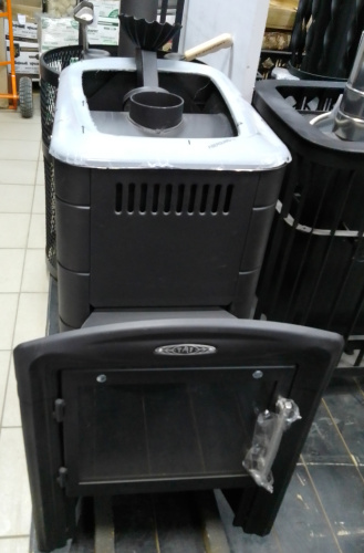 Печь для бани ТМФ Гейзер 2014 Inox Витра ЗК антрацит