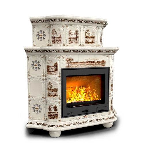 КимрПечь Прованс угловой двухъярусный Деревня (топка: Ладья-600)