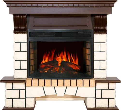 Комплект Портал Royal Flame Pierre Luxe Decor Шампань темный дуб + Очаг Royal Flame Dioramic 25 LED FX