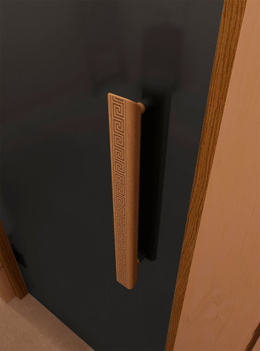 Дверь DoorWood стеклянная для сауны и бани "ФАВОРИТ ЧЕРНЫЙ (BLACK) графит матовый"