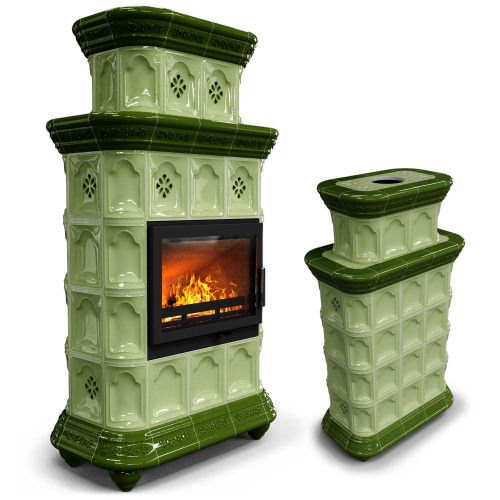 КимрПечь Истра центральный двухъярусный Олива (комплектация: Ладья-600)